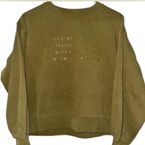 AllSaints Address Sweatshirt in Green Khaki